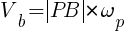 : : : V_b=delim{|}{PB}{|}*{{omega}_p}