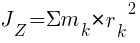 : : : J_Z={Sigma}m_k*{r_k}^2