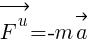 : : : {vec{F^u}}={-m}vec{a}