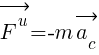: : : {vec{F^u}}={-m}vec{a_c}
